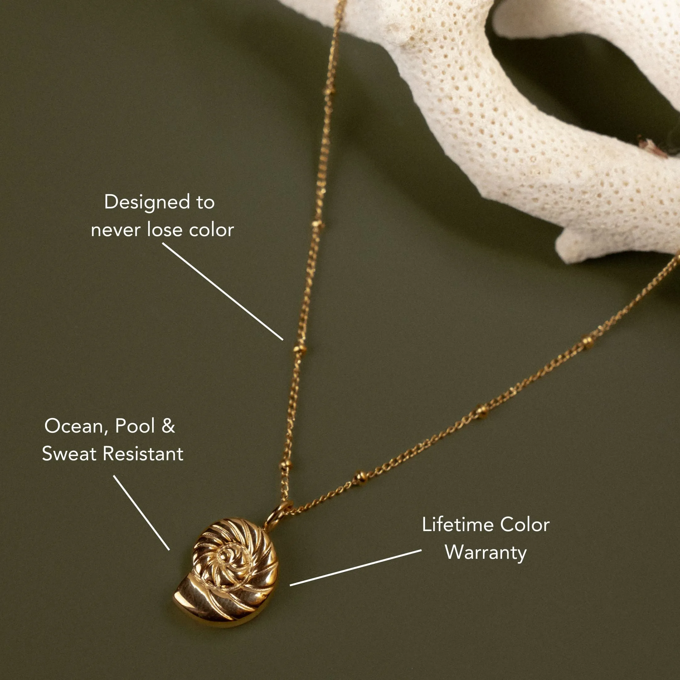 Nautilus Necklace sold by Atolea product image thumbnail 2