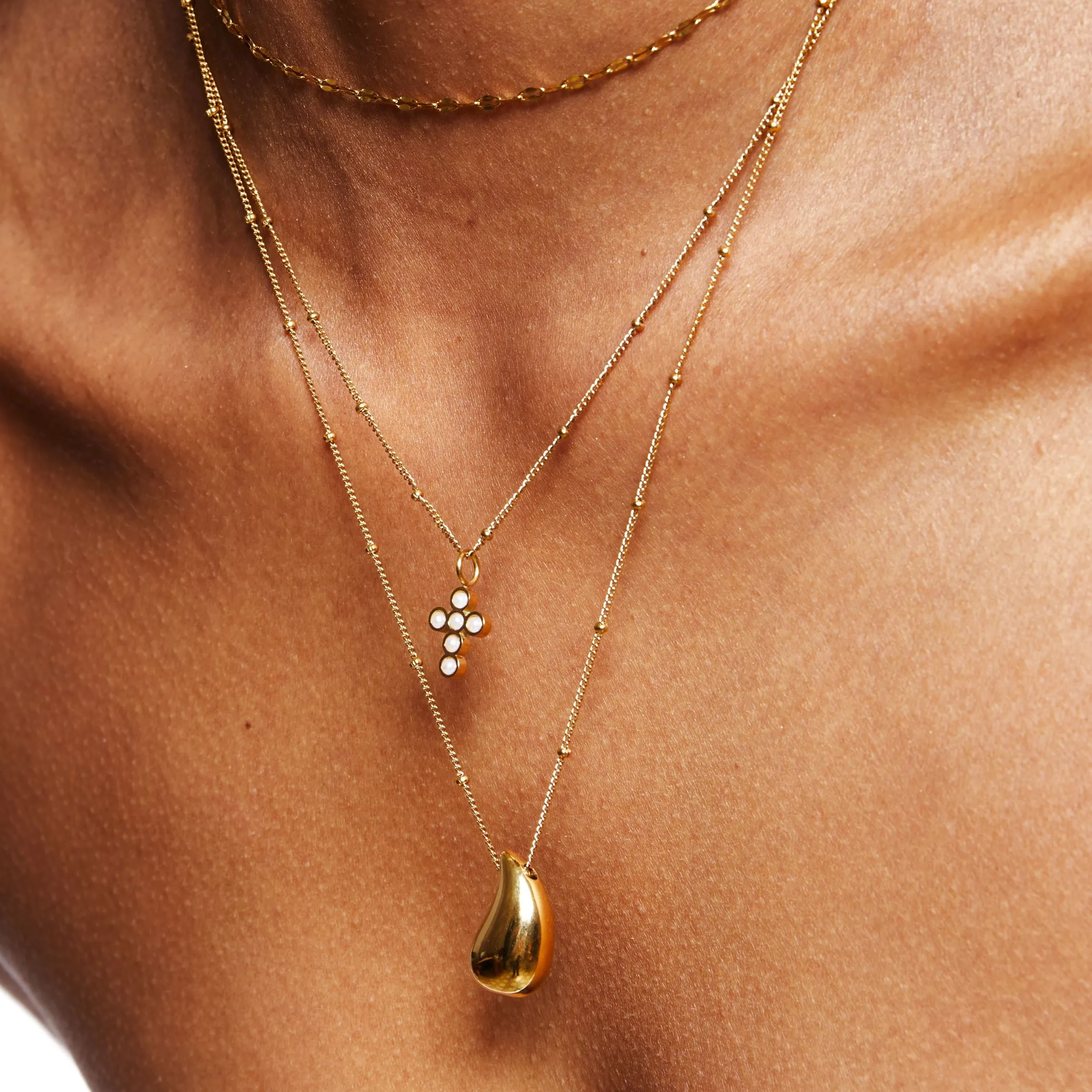 Pearl Cross Necklace sold by Atolea product image thumbnail 2