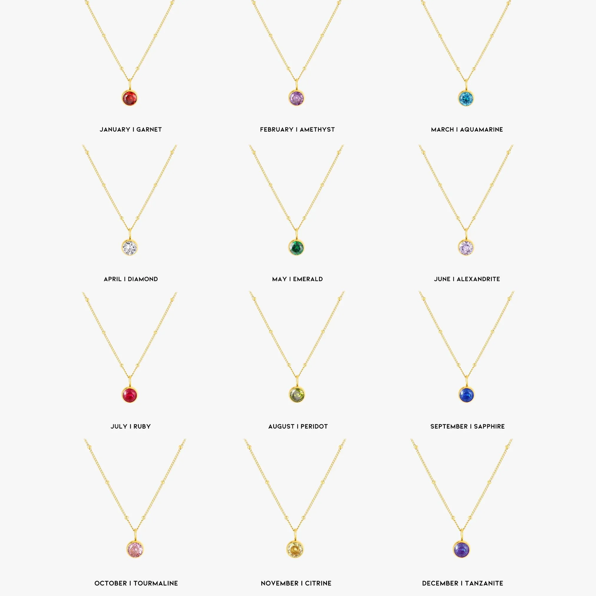 Birthstone Necklace sold by Atolea product image thumbnail 2