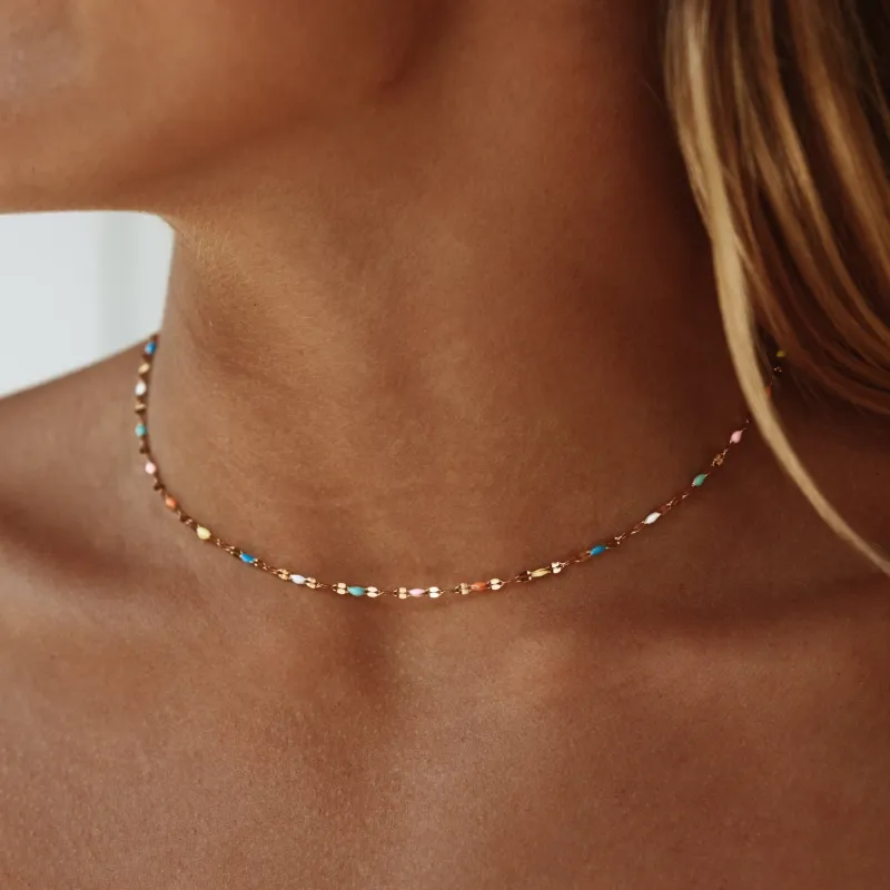 Rainbow Dainty Choker made by Atolea