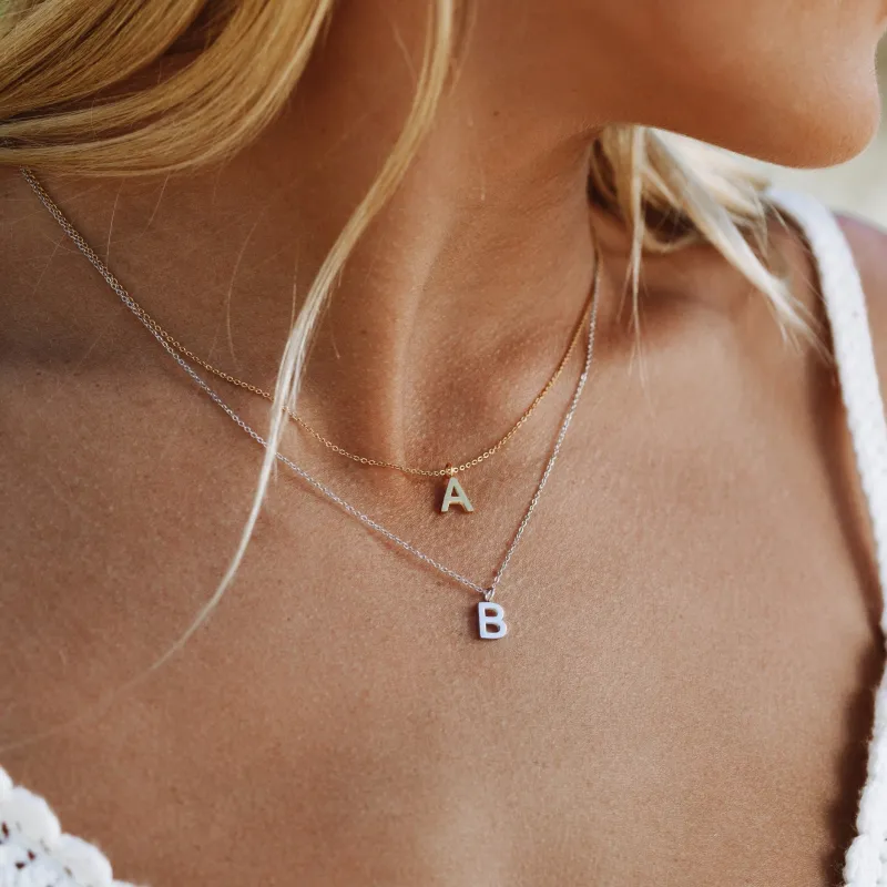 Initial Necklace made by Atolea