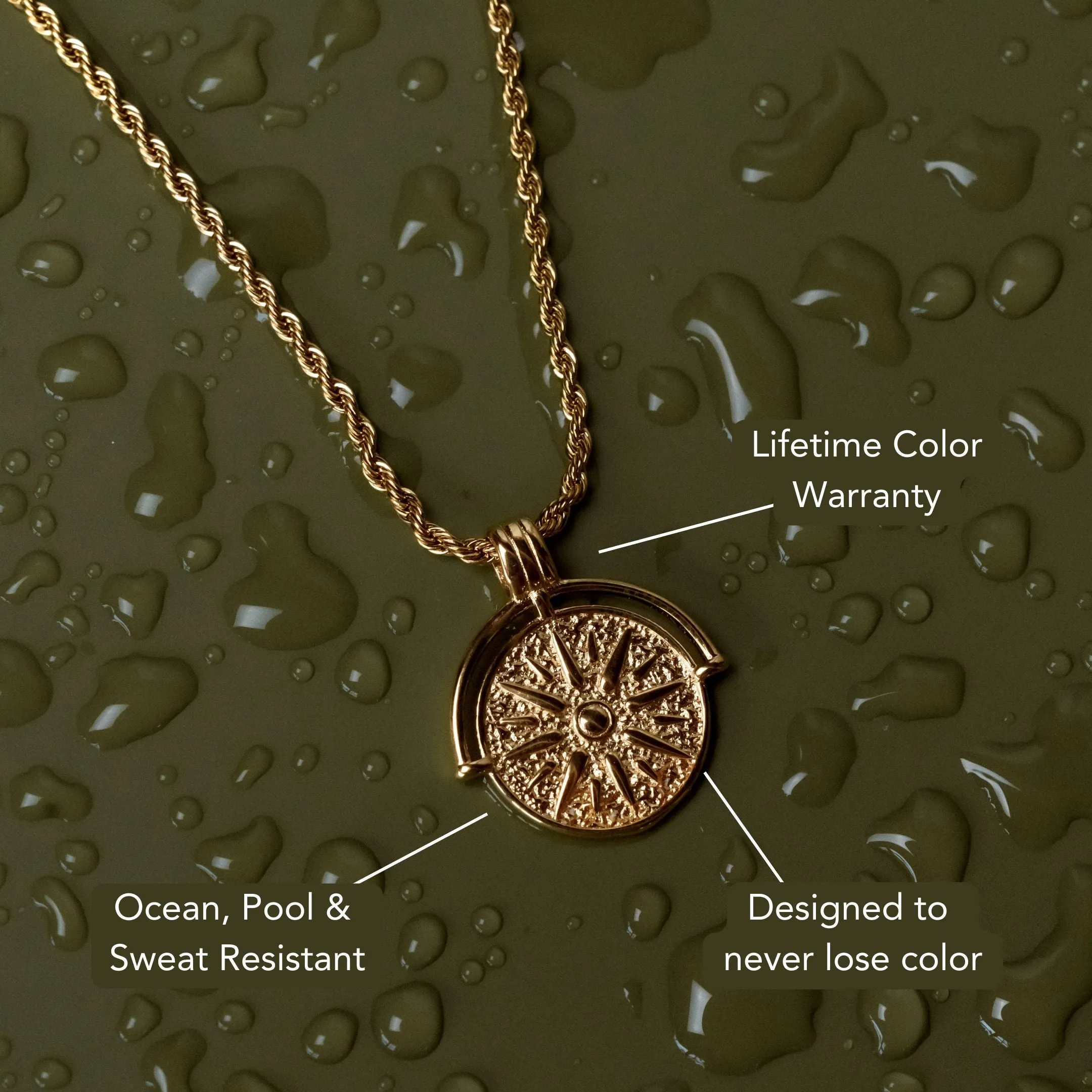 Golden Sun Necklace sold by Atolea product image thumbnail 2