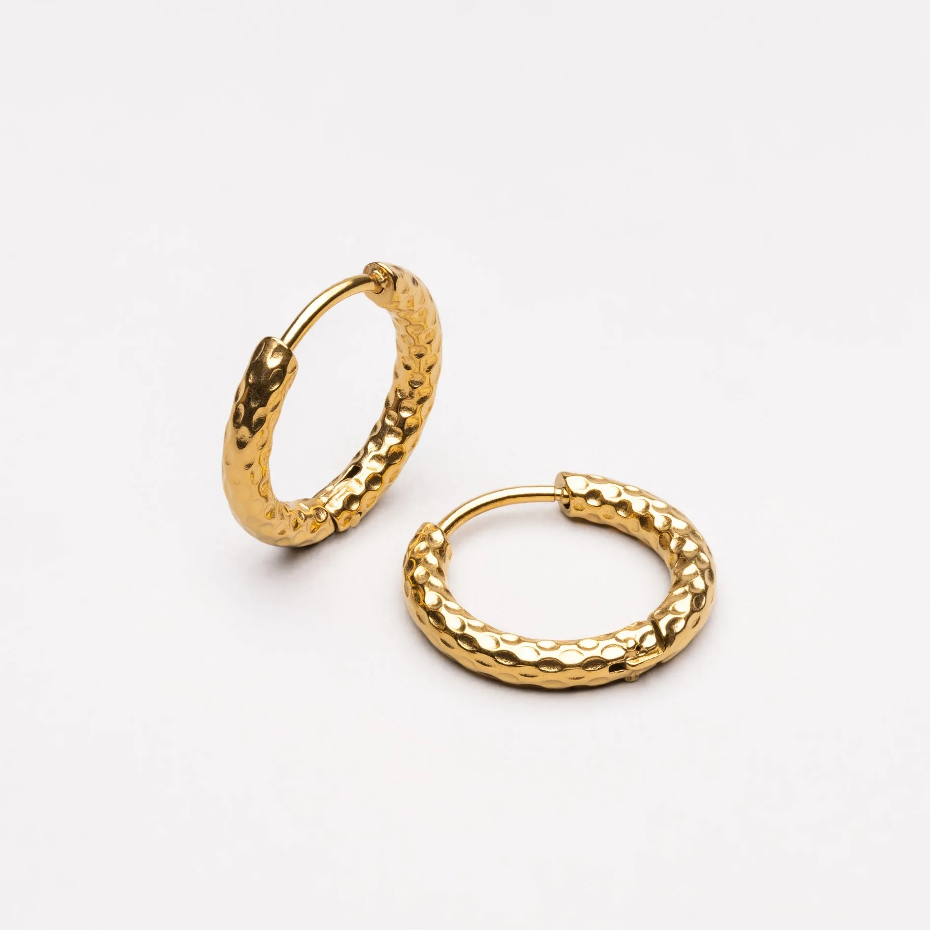 Hammered Hoops Earrings sold by Atolea product image thumbnail 2