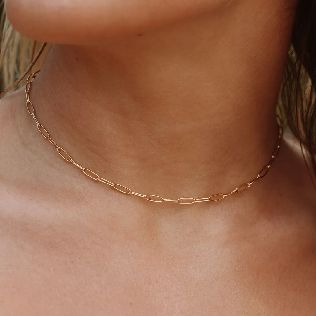 "Cozumel" Paperclip Choker sold by Atolea
