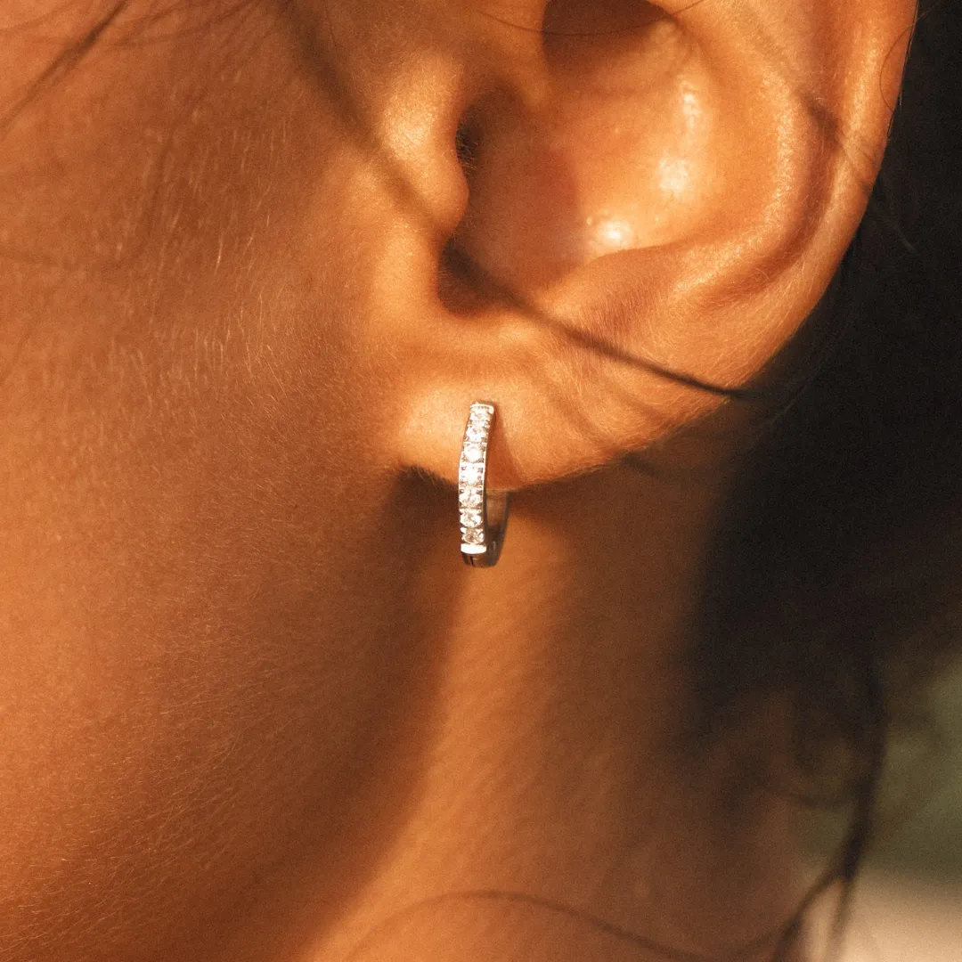 Tiny Gold Hoop Earrings sold by Atolea product image thumbnail 3