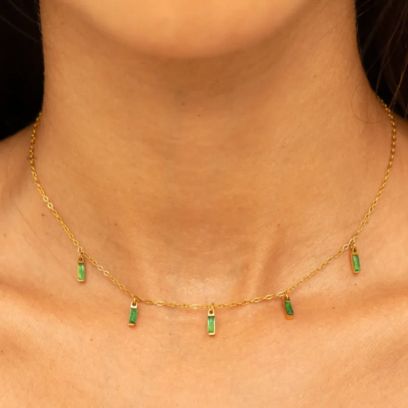 Rain of Emeralds Choker made by Atolea