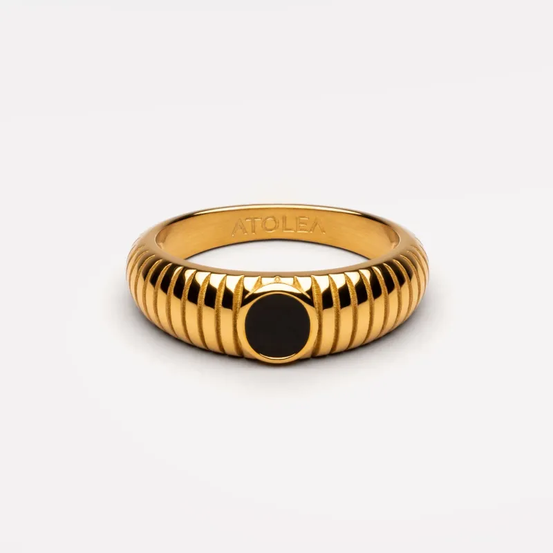 “Seseh” Onyx Ring made by Atolea