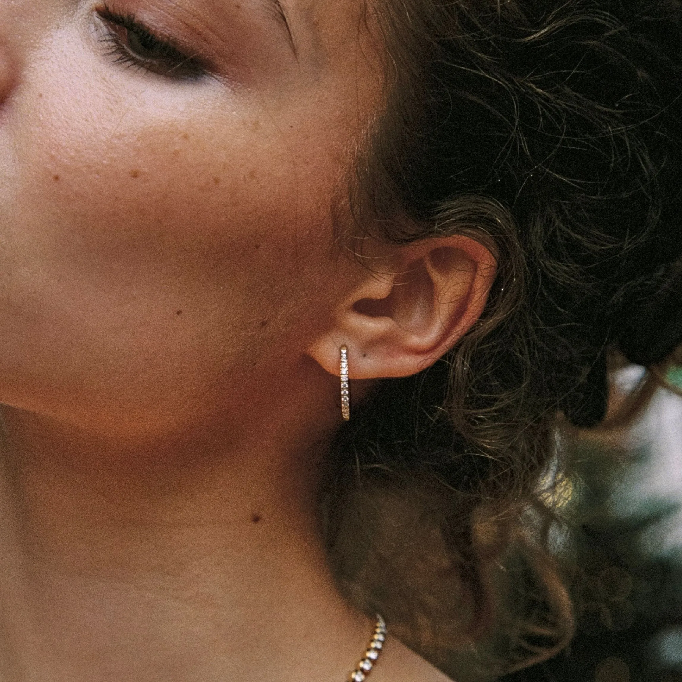 Large Pavé Hoops sold by Atolea product image thumbnail 4