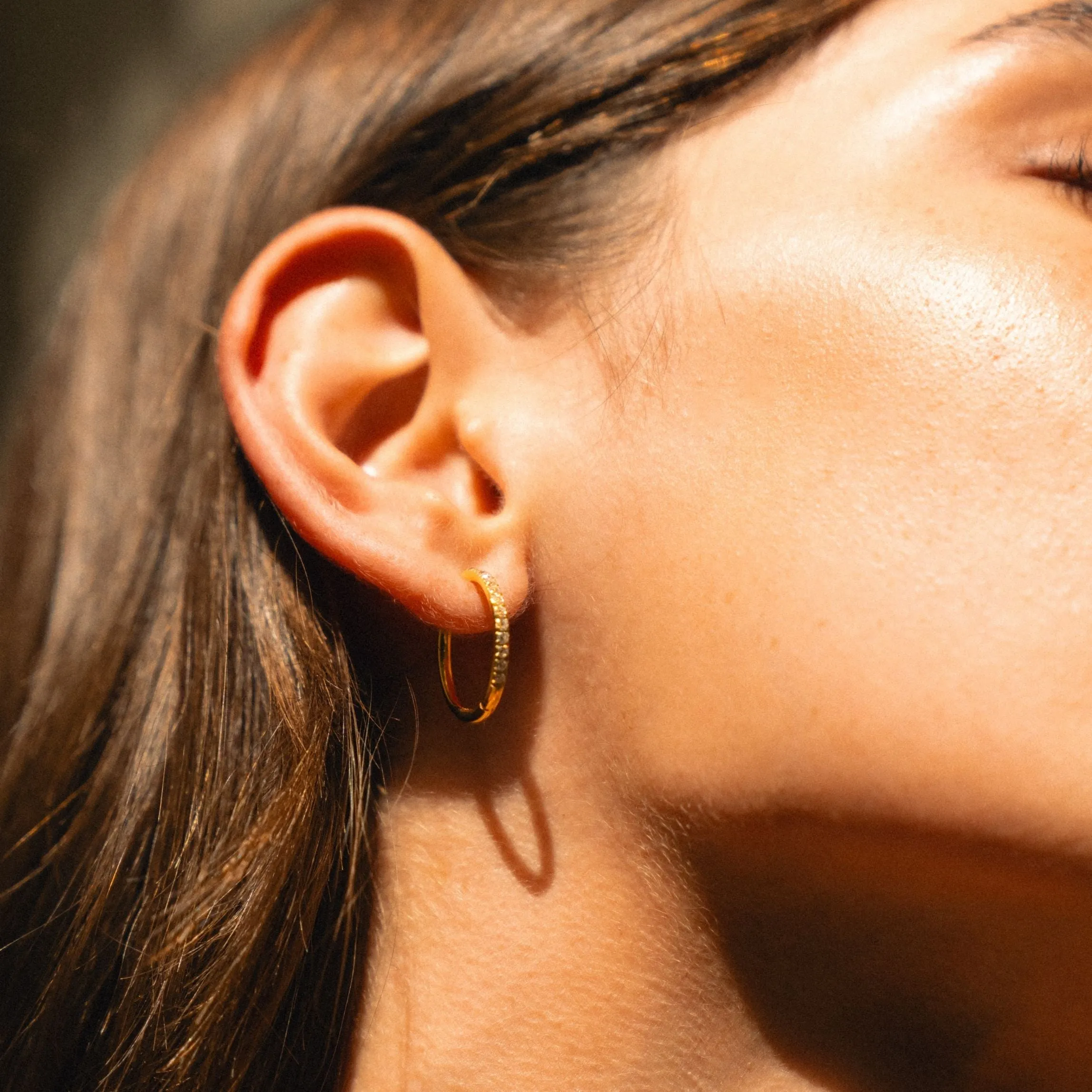 Large Pavé Hoops sold by Atolea product image thumbnail 5