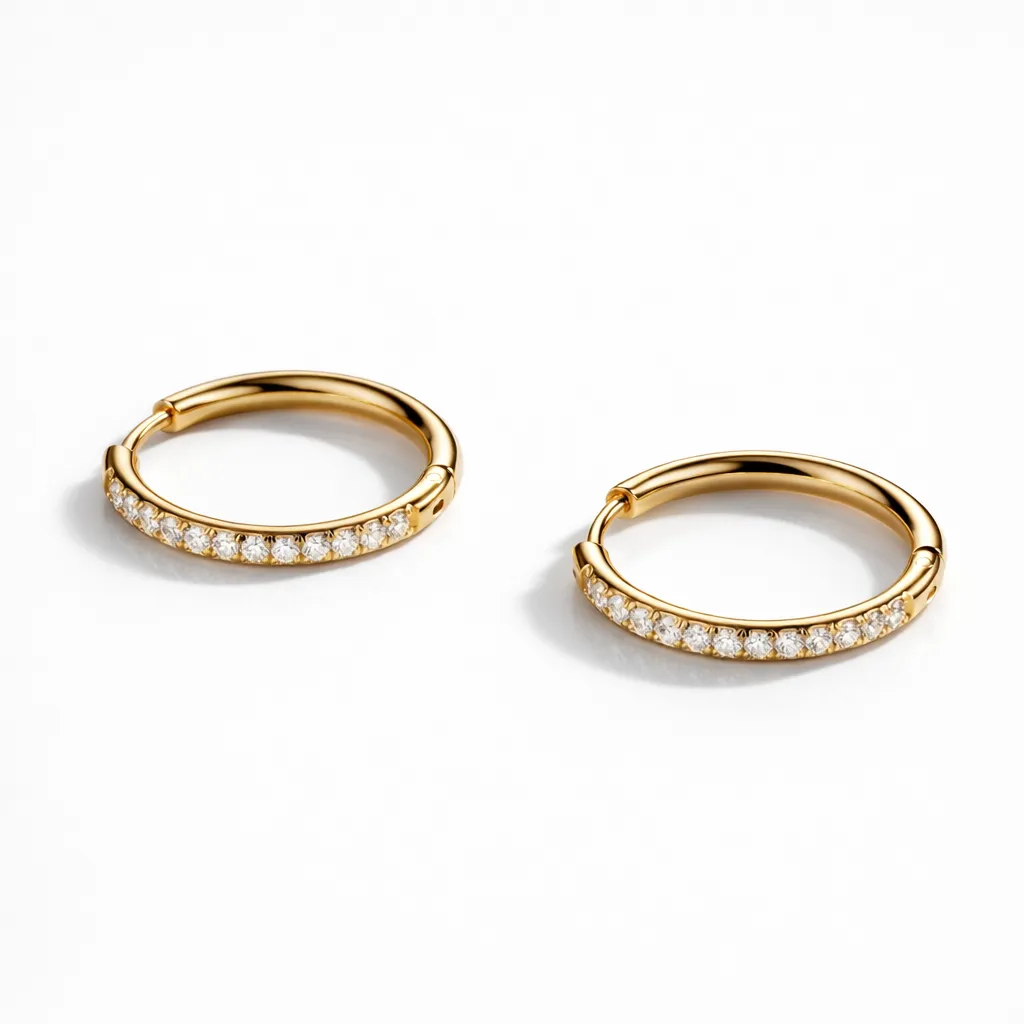 Large Pavé Hoops sold by Atolea product image thumbnail 2