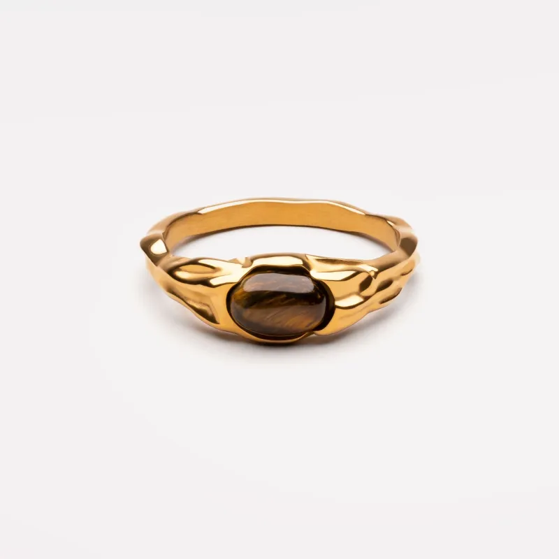 Tiger Eye Ring made by Atolea