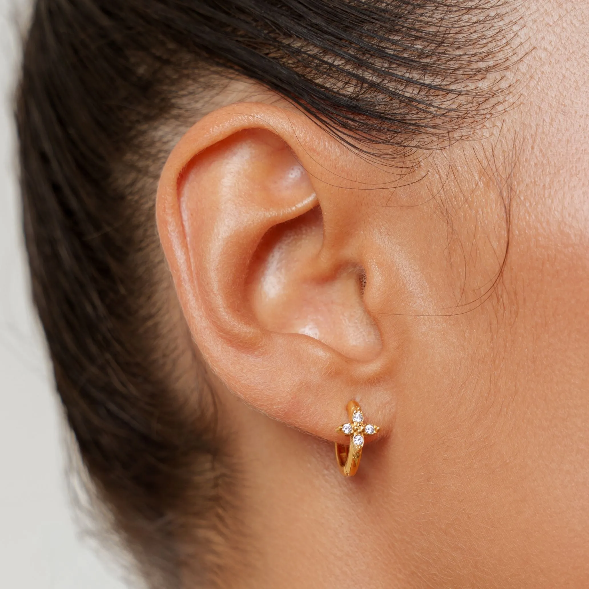 Daisy Hoops Earrings sold by Atolea