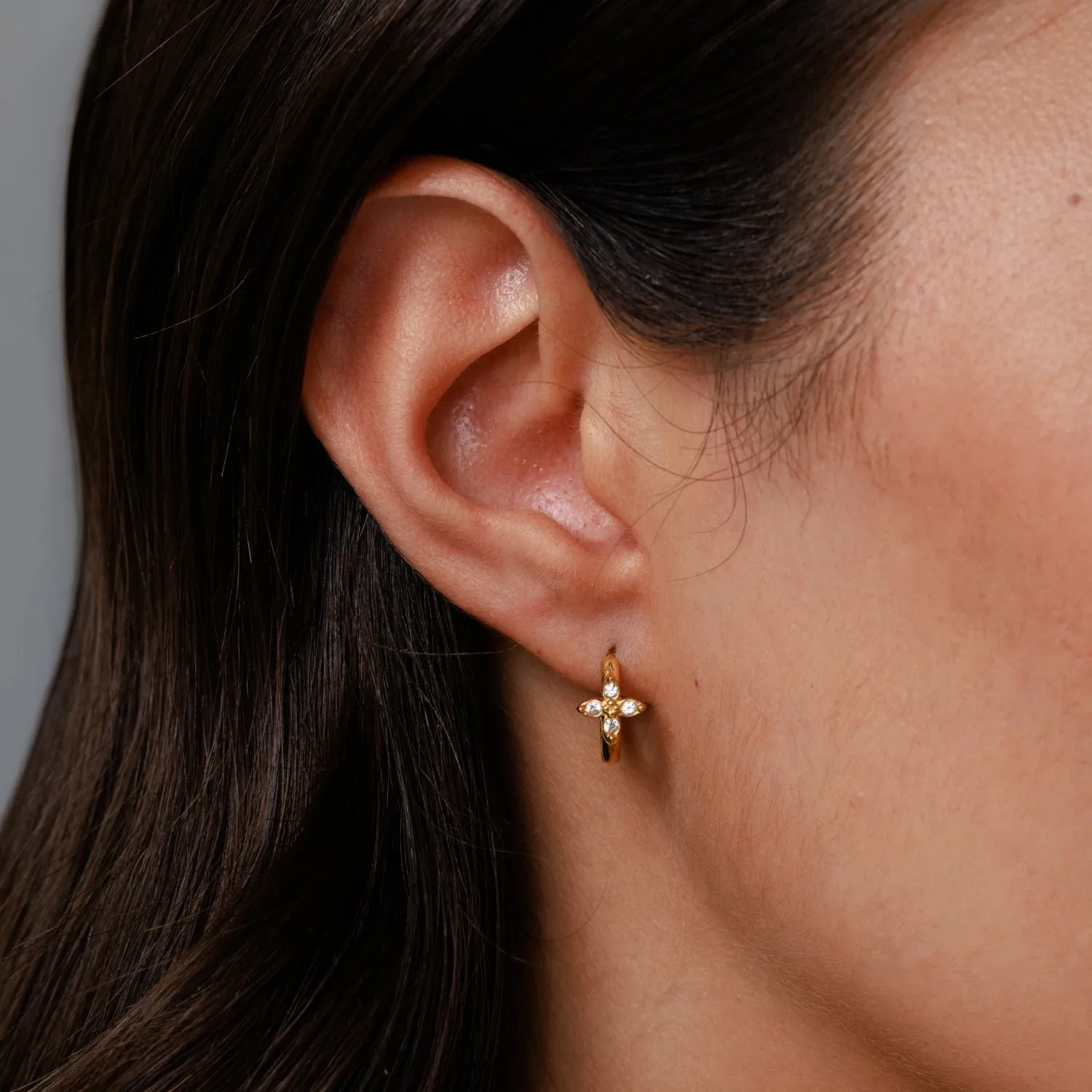 Daisy Hoops Earrings sold by Atolea product image thumbnail 2