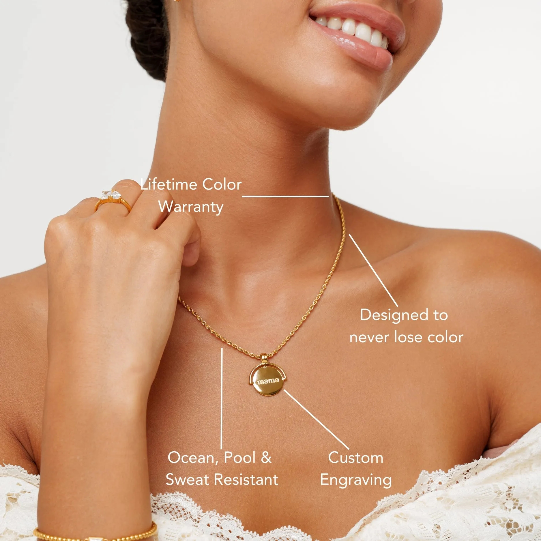 Bold Signature Necklace sold by Atolea product image thumbnail 4