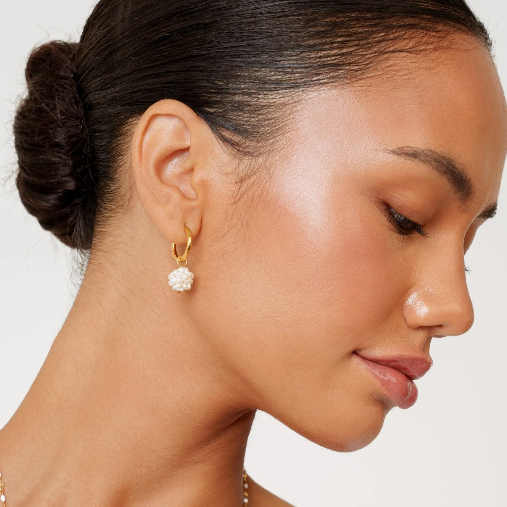 Tiny Pearls Hoops sold by Atolea product image thumbnail 4