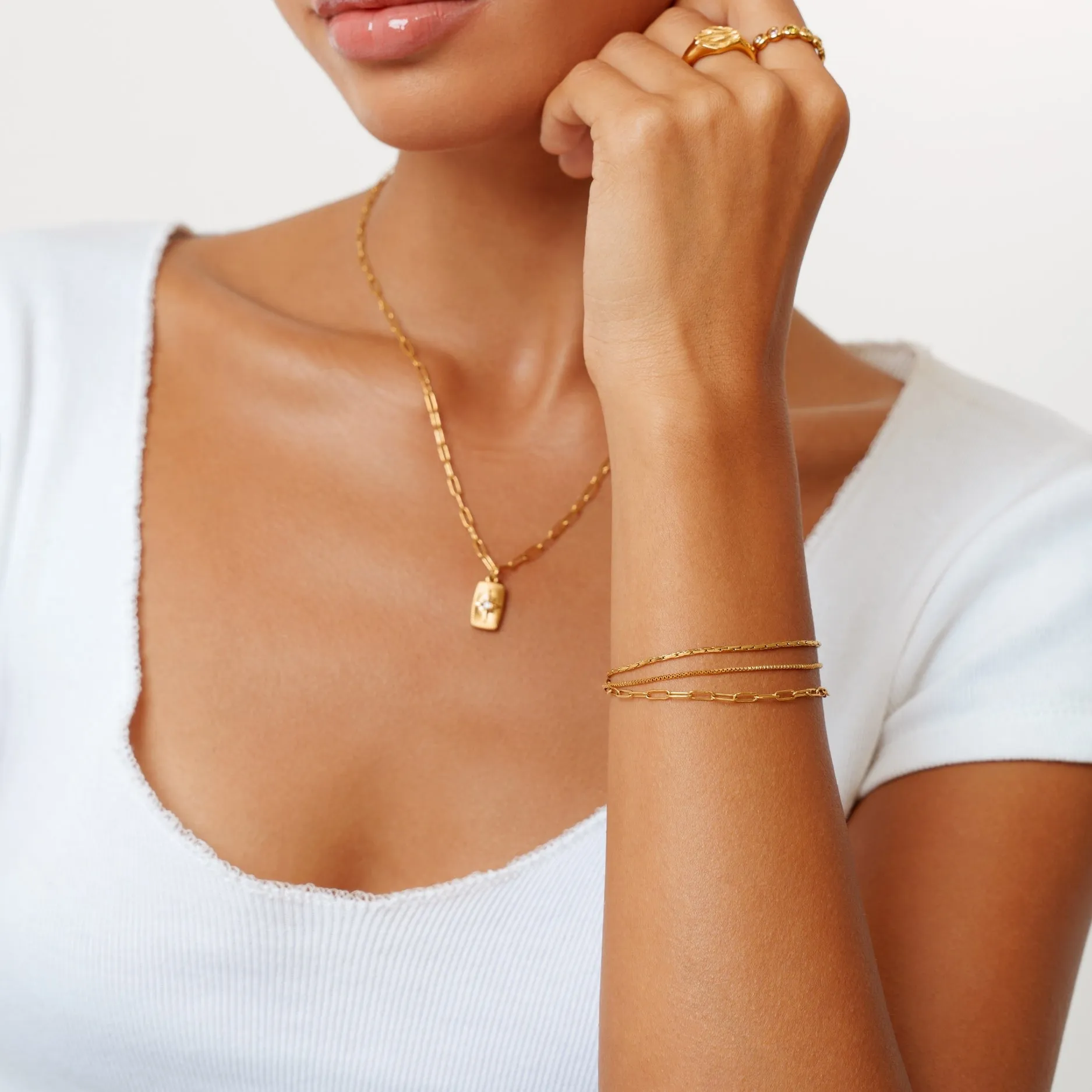 Golden Layered Bracelet sold by Atolea product image thumbnail 4