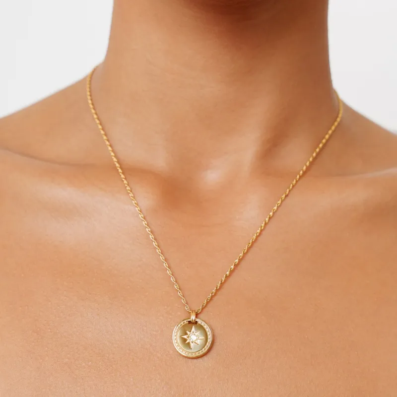 Golden Compass Necklace made by Atolea