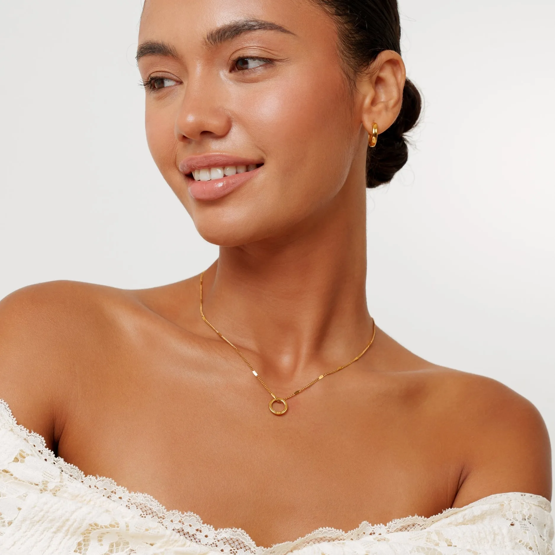 Engravable Ring Necklace sold by Atolea product image thumbnail 3