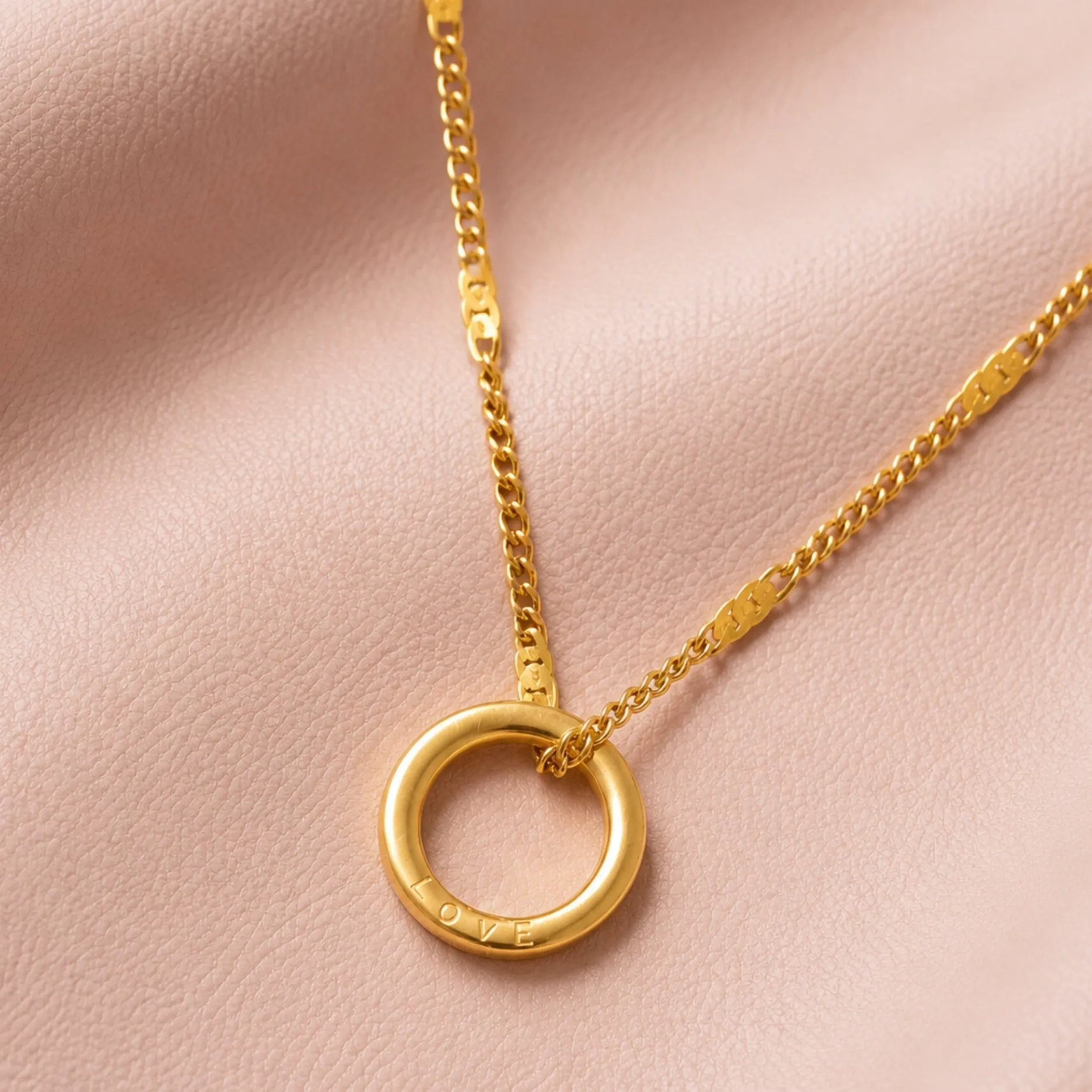 Engravable Ring Necklace sold by Atolea product image thumbnail 5