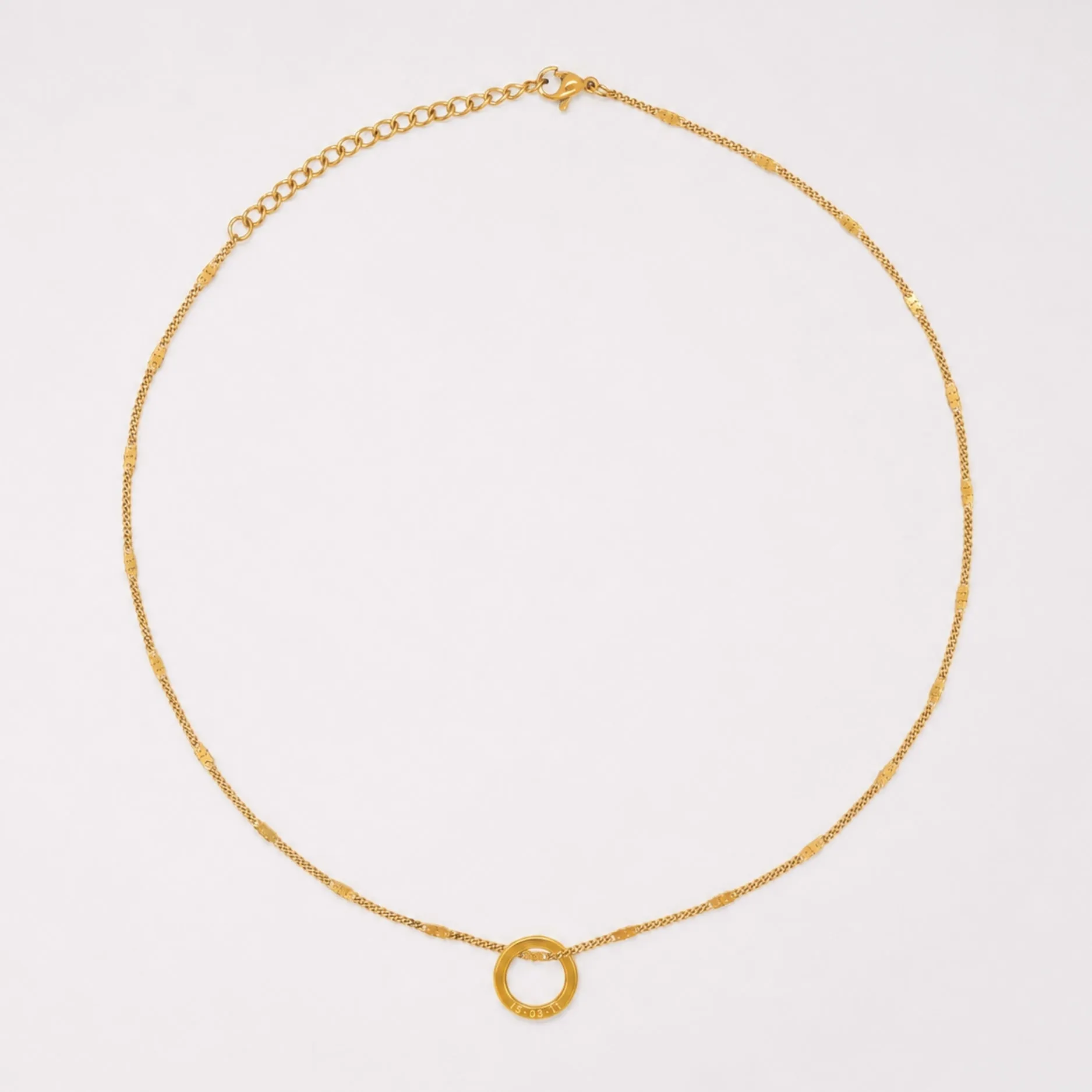 Engravable Ring Necklace sold by Atolea product image thumbnail 4