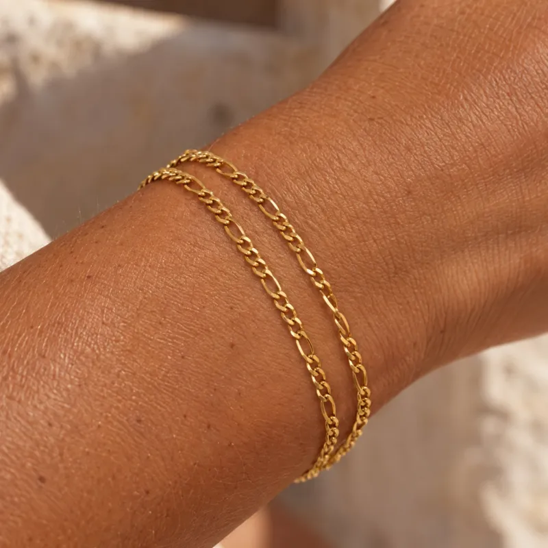 Layered Figaro Bracelet made by Atolea