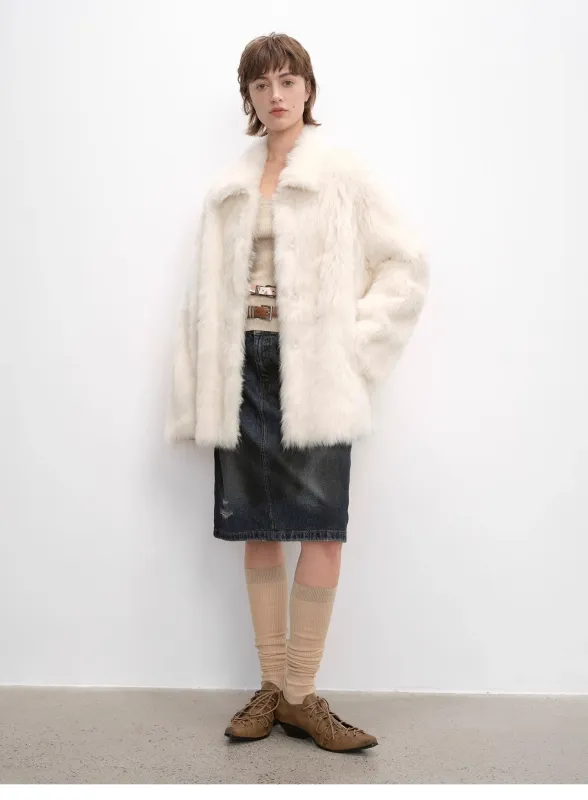 "Autumn Exclusive" Imported Tuscan sheepskin short lapel fur coat sold by Firelady Fur