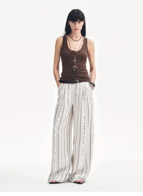 Tencel Acetate U-Henley Neck Fitted Vest"Weather Forecast" sold by Firelady Fur