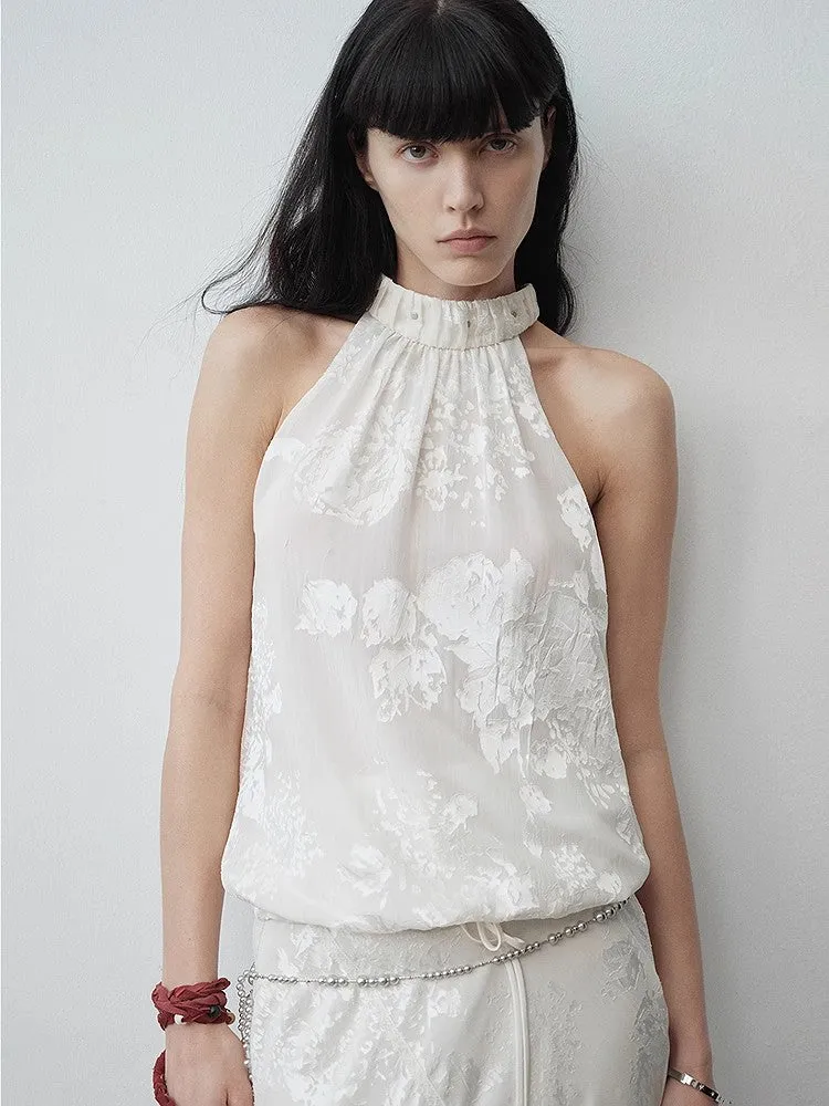 "Light and Shadow" Retro Posey Halter Neck Vest sold by Firelady Fur