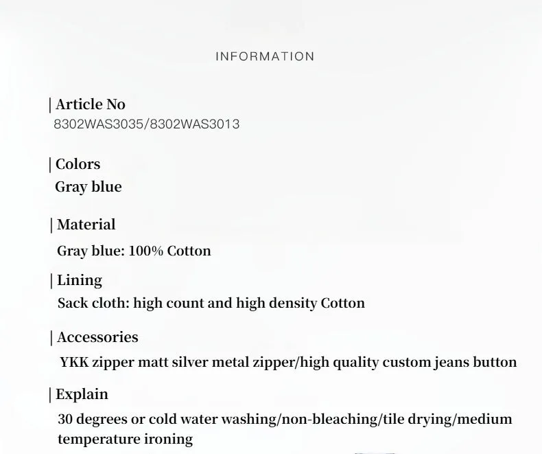 TOP grade long-staple cotton basic micro-stacked straight jeans sold by Firelady Fur product image thumbnail 4