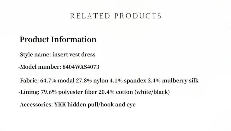 High Density Modal Mulberry Silk Insert U-neck Vest Dress"Simple Love" sold by Firelady Fur product image thumbnail 4