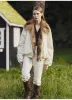 "Day and Night Rider" detachable contrasting fox fur collar white goose down waterproof parka down jacket sold by Firelady Fur
