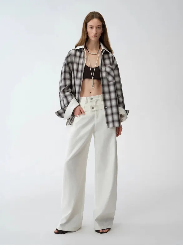 Old Money Style Linen Cut Scimitar Pants"Weiss Love Letter" sold by Firelady Fur