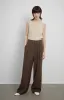 Women's white straight casual wide waist drape floor-length wide leg pants sold by Firelady Fur