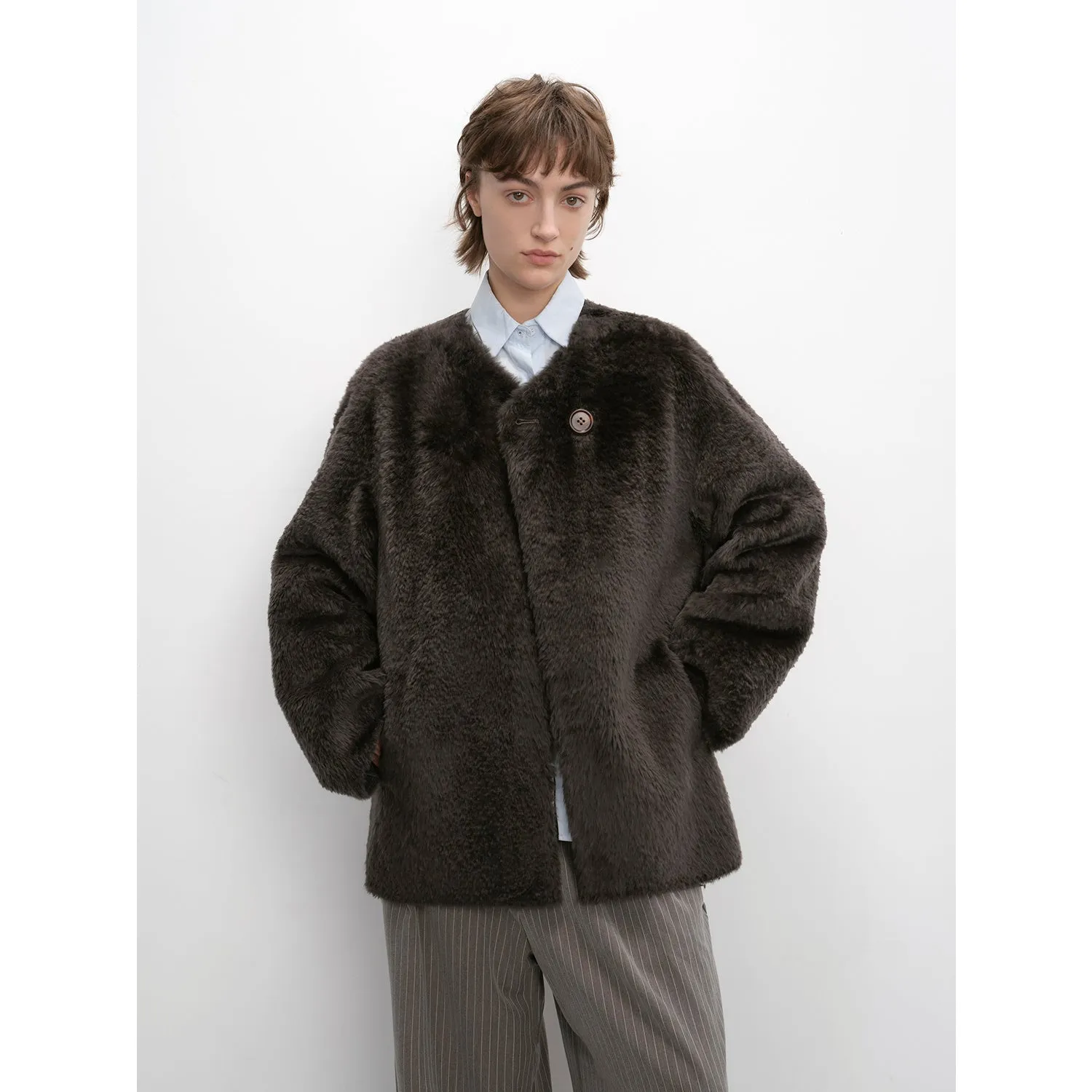 "Urban Home" Imported Merino Wool Fur Sheepskin Jacket for Women sold by Firelady Fur product image thumbnail 3