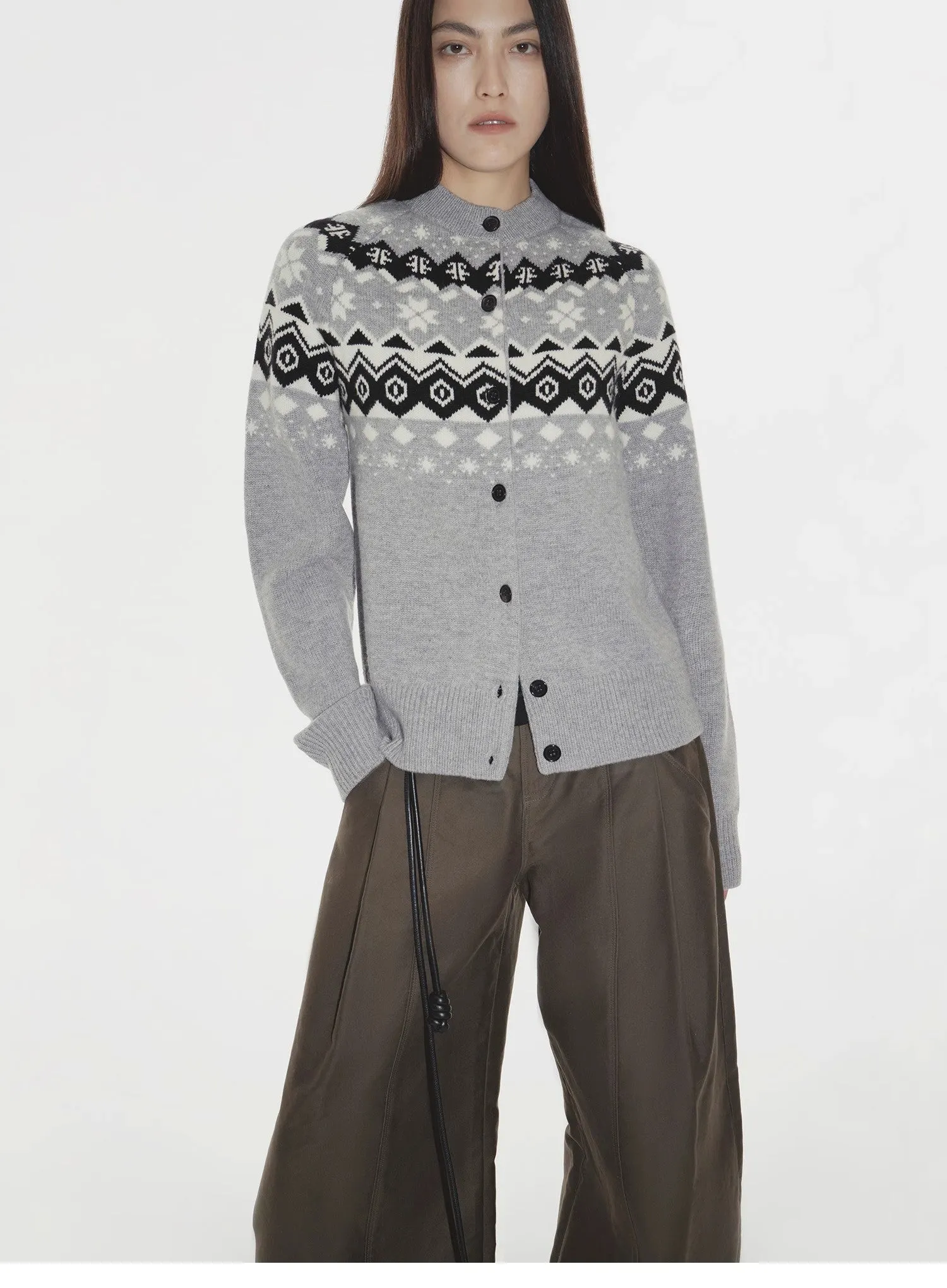 "Autumn on Fair Isle" Australian 17.5 micron machine washable merino wool jacquard sweater sold by Firelady Fur product image thumbnail 5