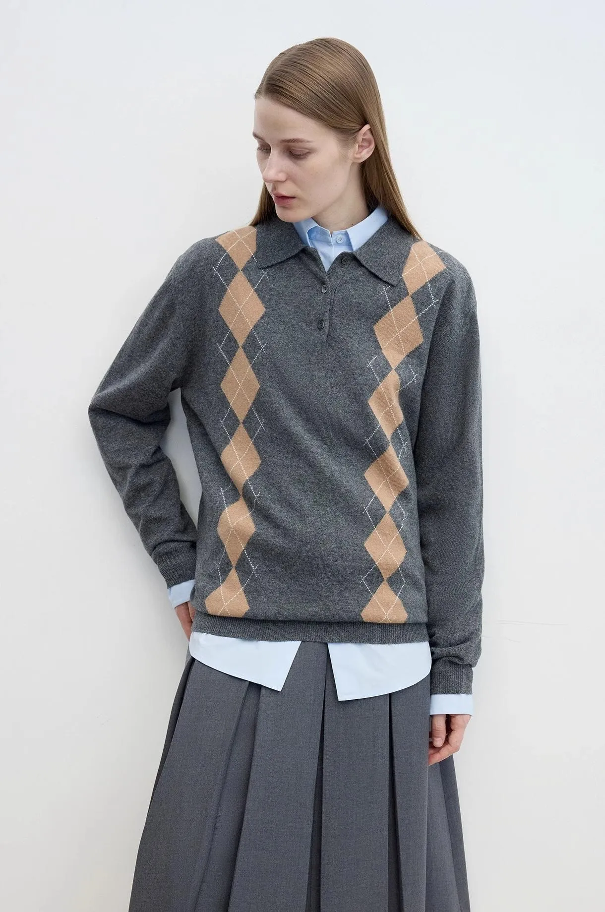 "Graduate" Machine Washable Wool Polo Neck Sweater Preppy Vintage Top sold by Firelady Fur