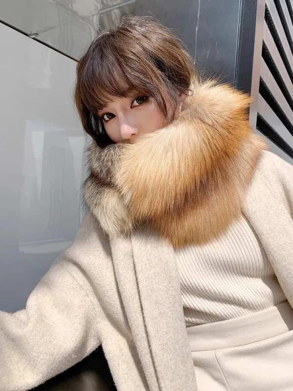 Kopenhagen Auction House Grade Whole Red Fox Fur Magnetic Buckle Scarf sold by Firelady Fur