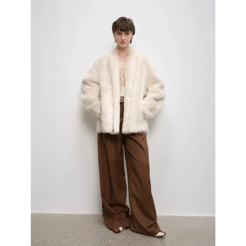 "Winter Love Island"Tuscan fur one-piece coat women's long hanging collar straight fur coat sold by Firelady Fur