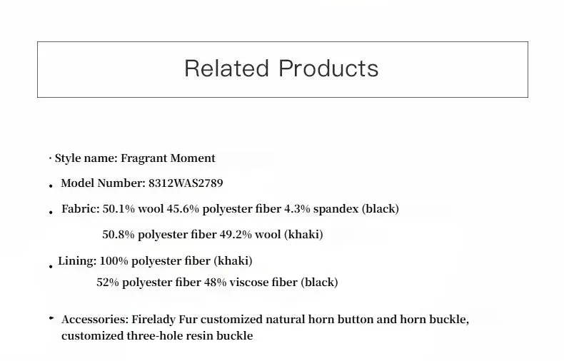 Women's Trench Coat Mid-Length British Wool Blend Petite-Friendly Overcoat "Fragrant Moment" sold by Firelady Fur product image thumbnail 5