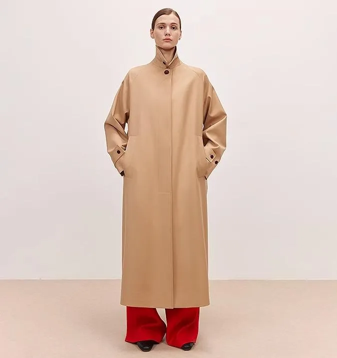 Women's Trench Coat Mid-Length British Wool Blend Petite-Friendly Overcoat "Fragrant Moment" sold by Firelady Fur