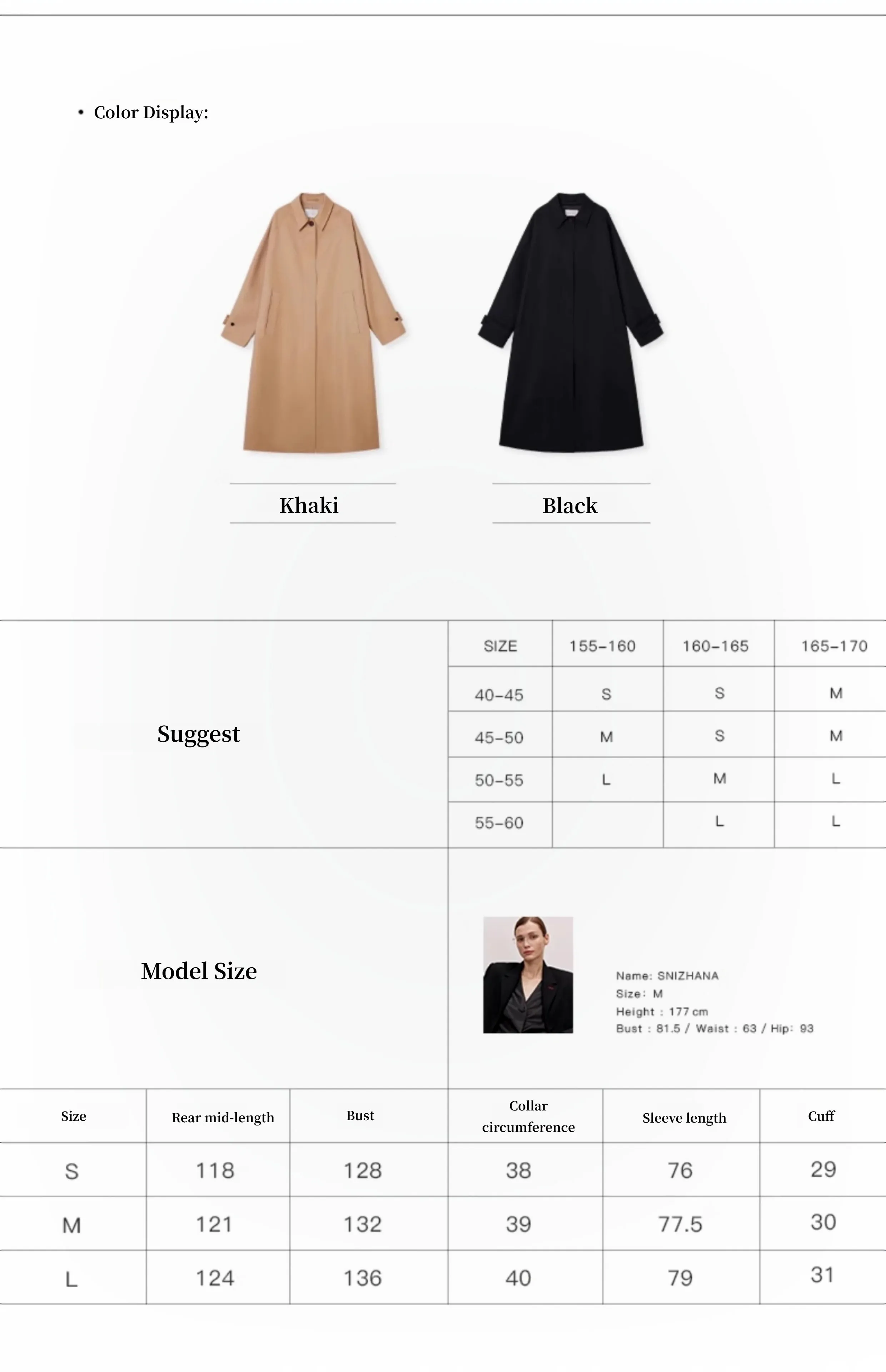 Women's Trench Coat Mid-Length British Wool Blend Petite-Friendly Overcoat "Fragrant Moment" sold by Firelady Fur product image thumbnail 4