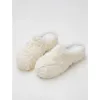 [FF × JW Collaboration - Fur-lined Slip-On Platform Sneakers] Casual and stylish design with wool, slip-on thick-soled sneakers that add height sold by Firelady Fur