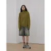 "Moonlight Farm" Merino wool lazy loose pullover sweater women's zipper turtleneck sweater sold by Firelady Fur