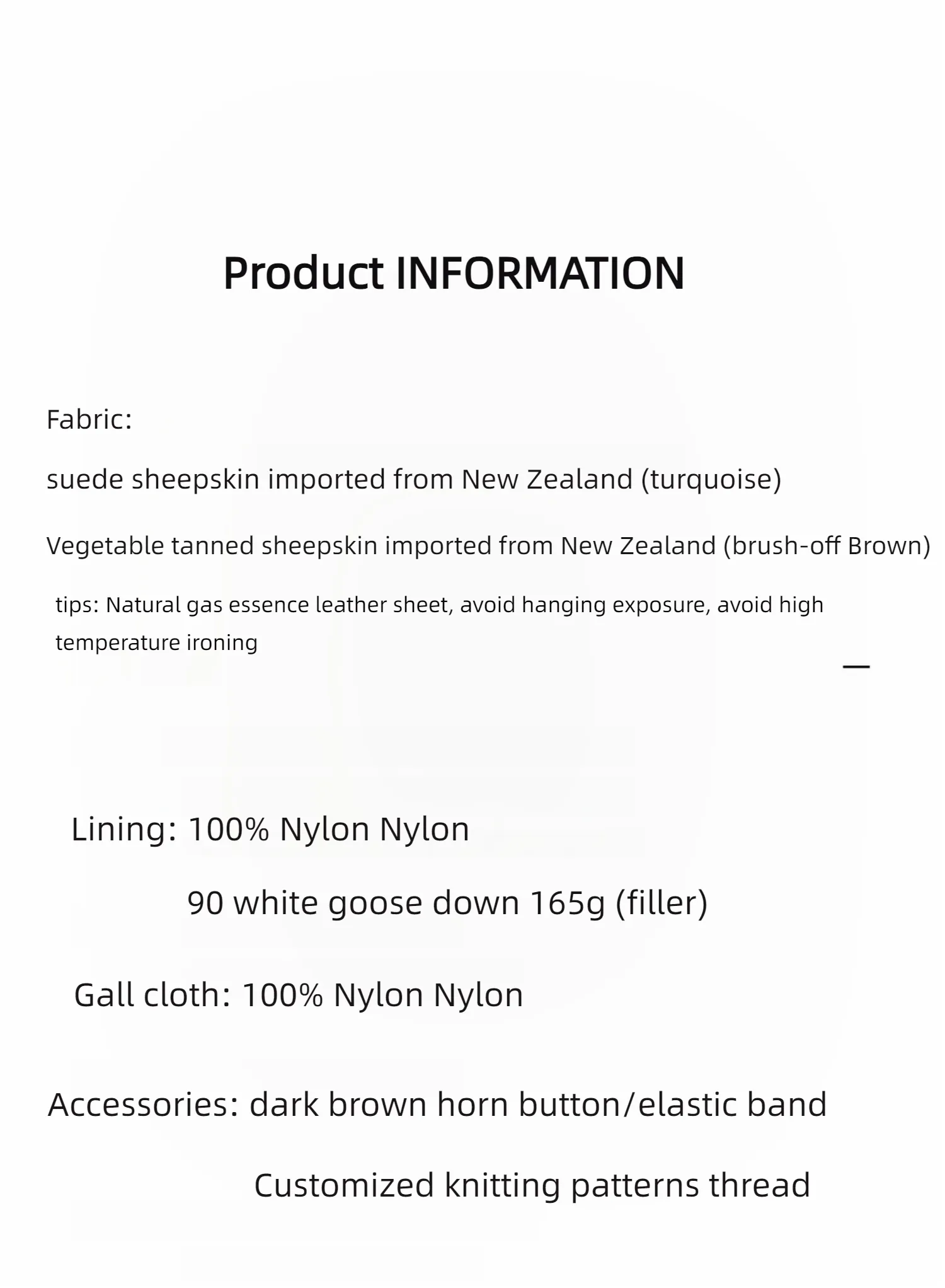 "Jumping City" Imported Suede Sheep Leather Sheep Curl Lapel White Goose Down Parka sold by Firelady Fur product image thumbnail 5