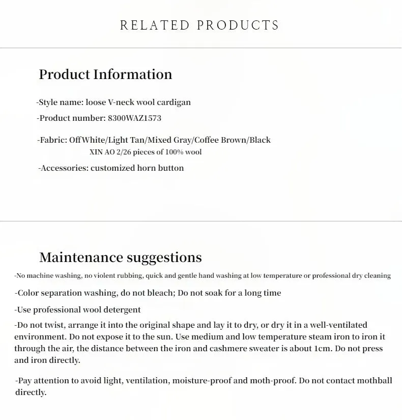 Australian merino wool loose V-neck wool knitted cardigan sold by Firelady Fur product image thumbnail 5