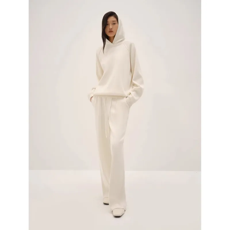 "Winter Morning Sunshine" French Lazy Style Wool Blend Design Loose Slimming Knit Casual Pants for Women sold by Firelady Fur