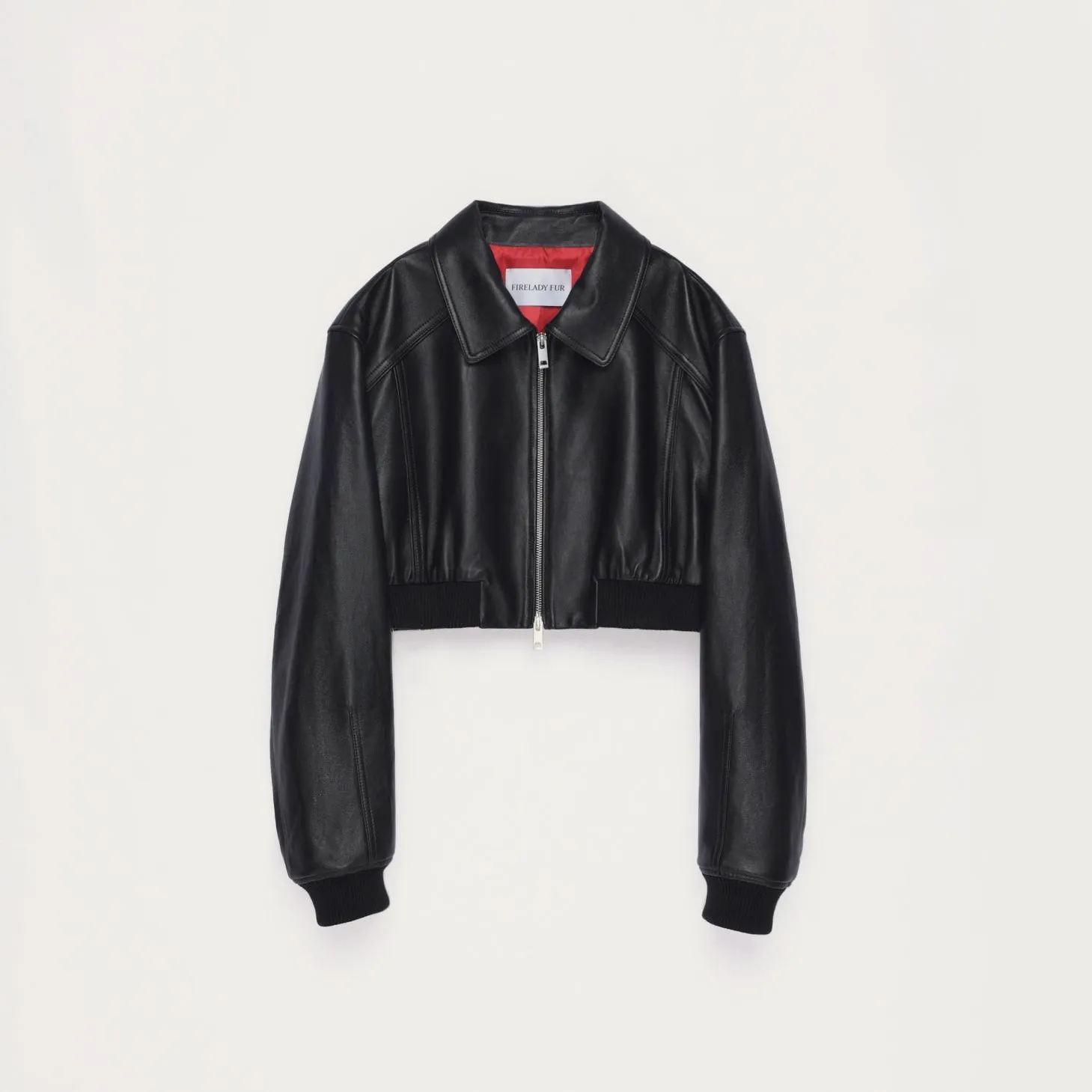 Retro Classic Stand Up Sheep Leather Short Jacket "Witch Game" sold by Firelady Fur product image thumbnail 2