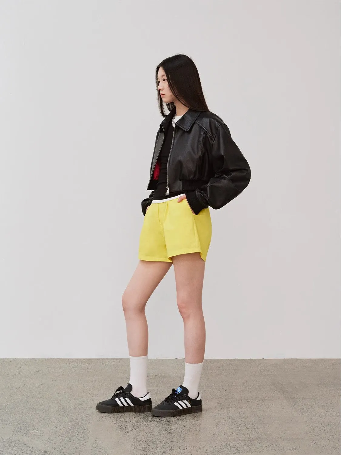 Retro Classic Stand Up Sheep Leather Short Jacket "Witch Game" sold by Firelady Fur product image thumbnail 3