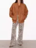 Vintage distressed waxed sheepskin silhouette lapel leather jacket “Rebel” sold by Firelady Fur