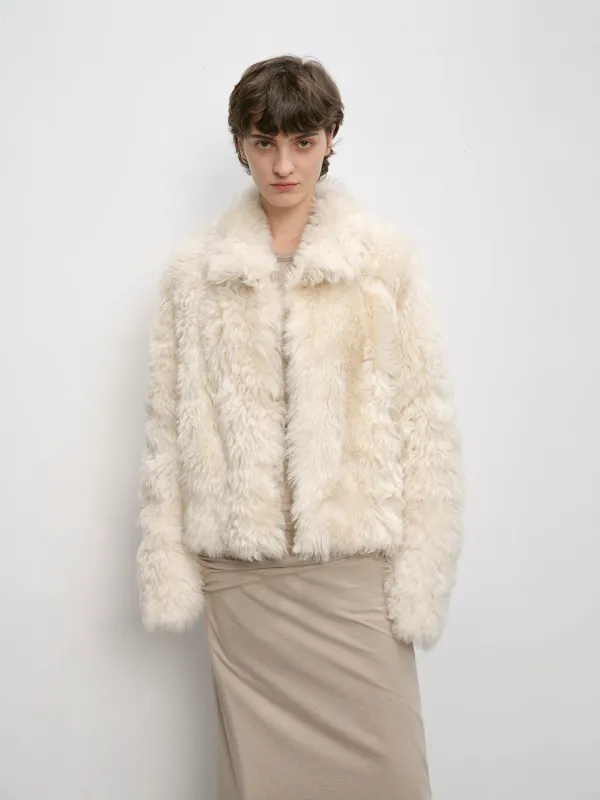 Blackmoon Berlin Soft Warm Short Lapel Tuscan Wool Sheepskin sold by Firelady Fur